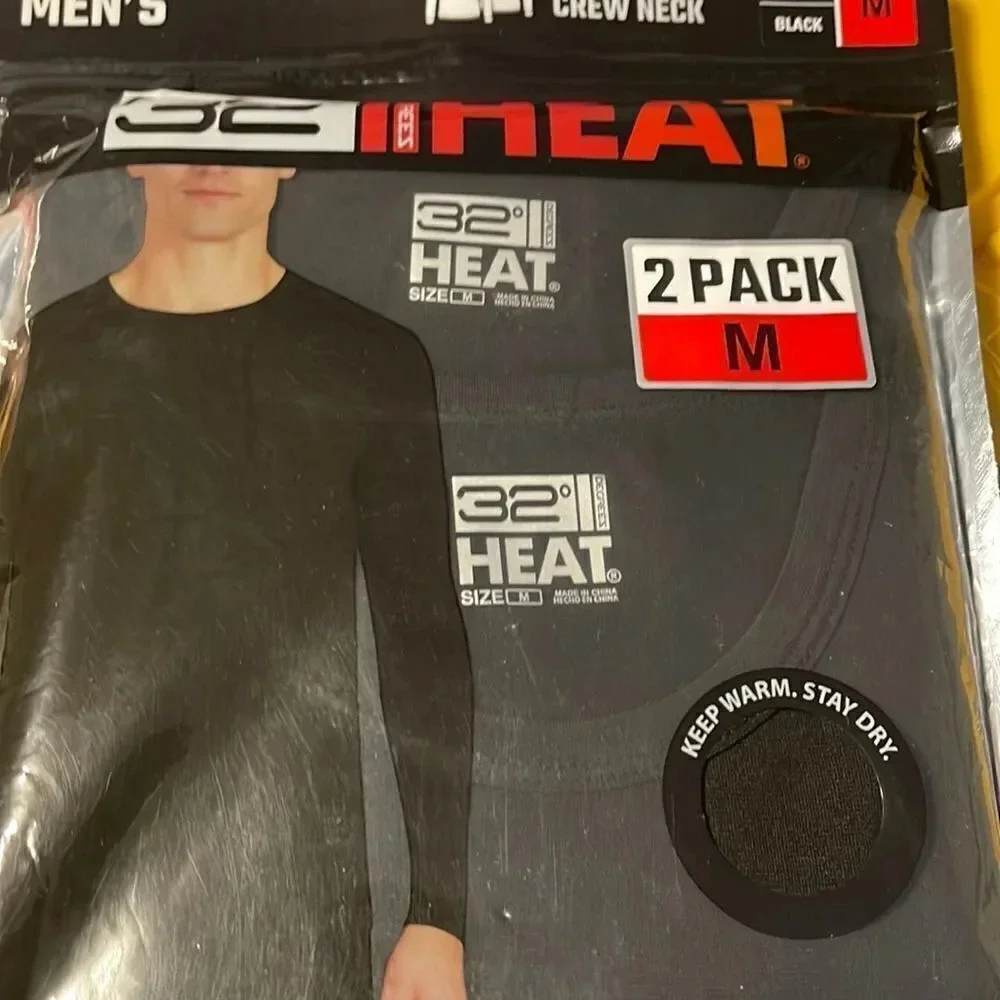 32 degrees heat base-layer long sleeve crew neck 2 Pk